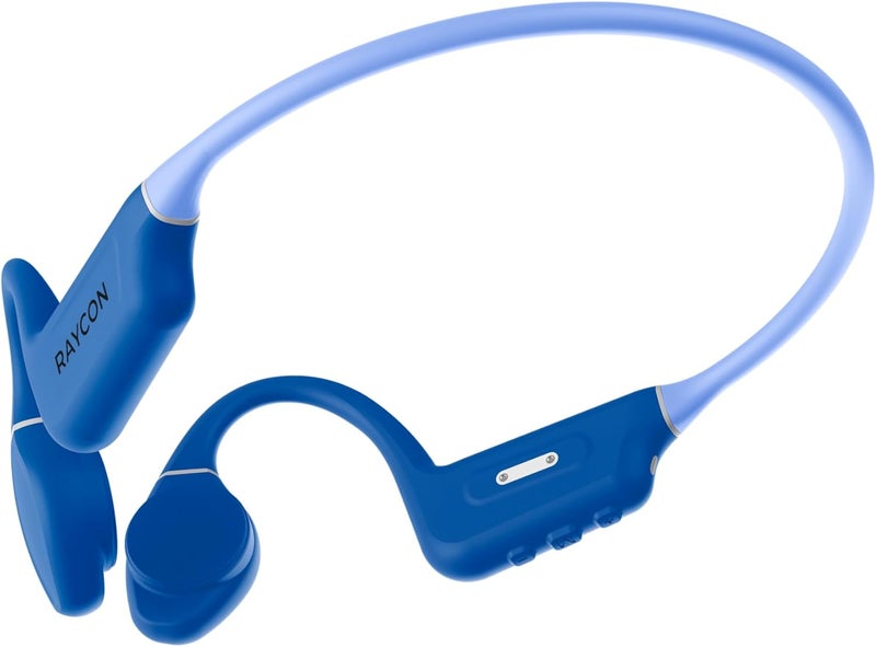 Raycon Bone Conduction Headphones, Open-Ear Bluetooth Sports Earbuds with Mic, IP68 Water Resistant Headset for Workout and Running, 13hr Playtime (Blue) - Image 2